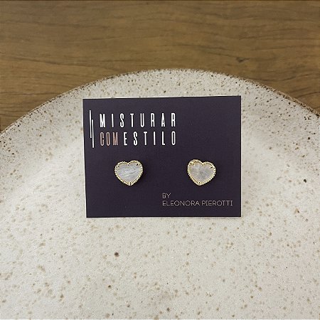 Brinco Amore Madrepérola - Dourado