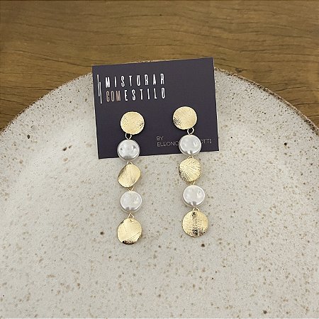 Brinco Pérola Chata