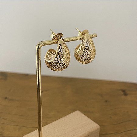 Brinco Gota Aramada - P - Dourado