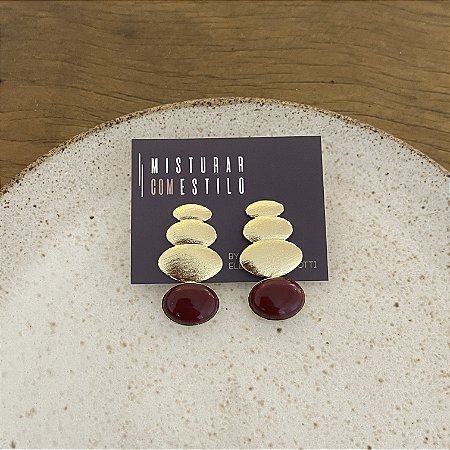 Brinco Orla Escovado - Marsala