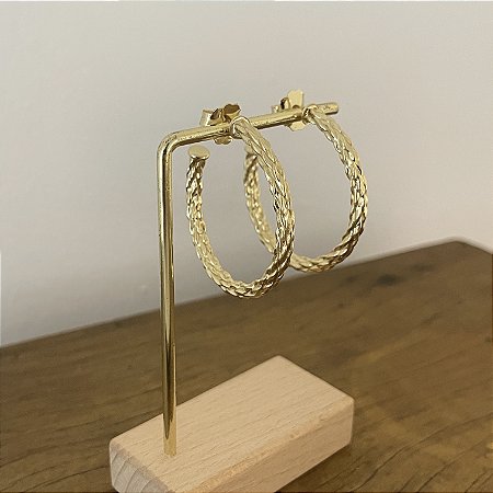 Argola Orla - Dourado