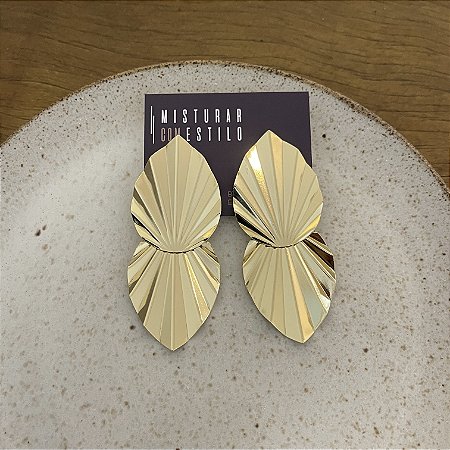 Brinco Orla Chapa Orgânica - Dourado