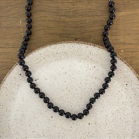 Colar Pedras Naturais Pedra Ibiza - G - Preto