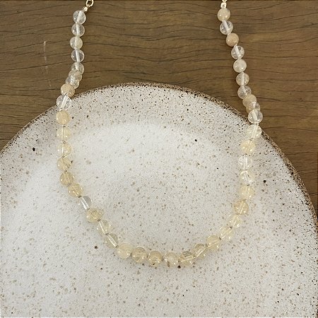 Colar Pedras Naturais Ibiza - G - Rutilado