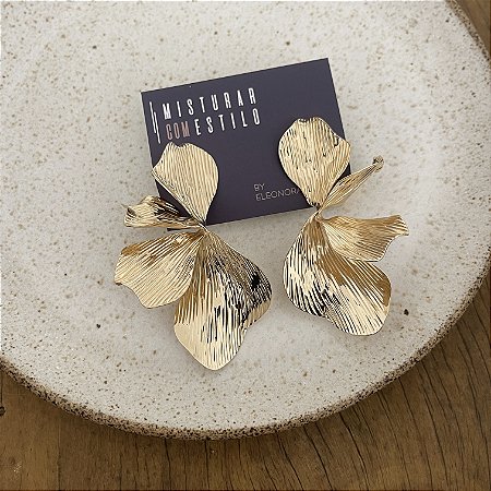 Brinco Festa Flor - Dourado
