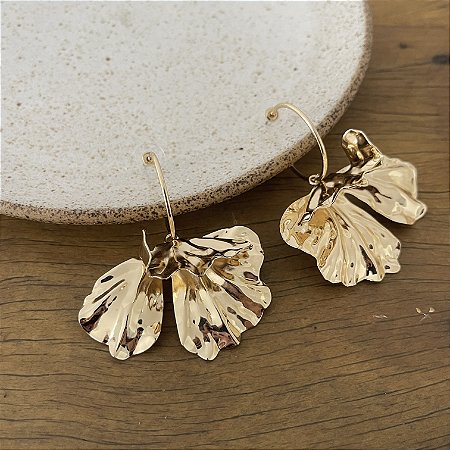 Argola Festa Flor - Dourado