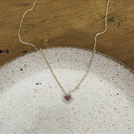 Colar Pavê com Rubi