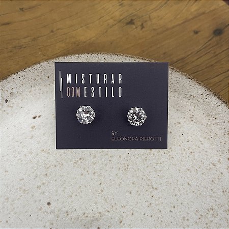 Brinco Solitário Coroa - GG