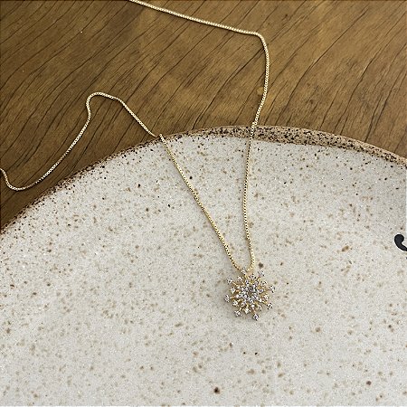 Colar Sol de Zircônia