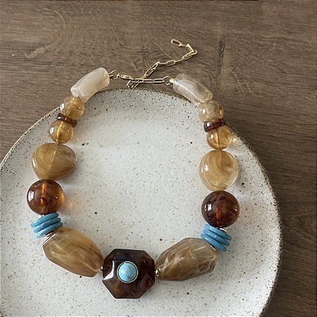 Colar Boho Rafa - Caramelo