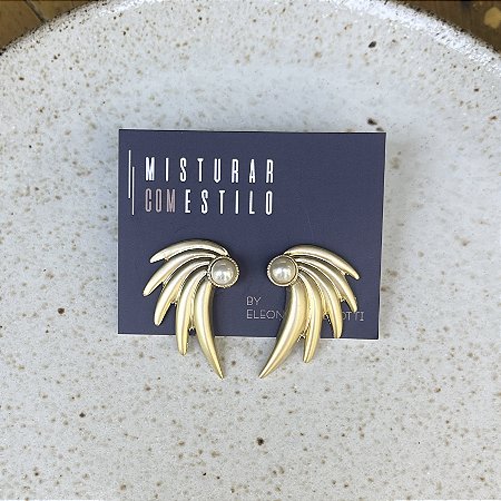 Brinco Asa Com Pérola