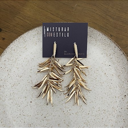 Brinco Festa Franja - Dourado