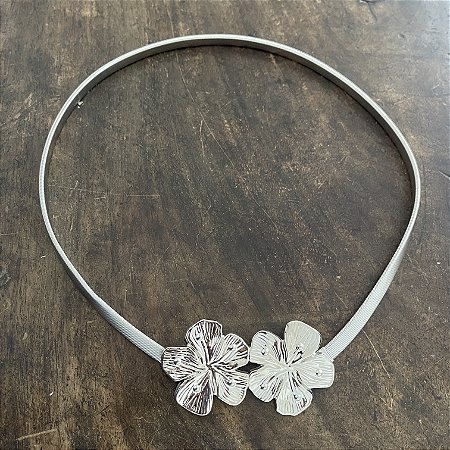 Cinto Mola - Flor Hibisco - Ródio