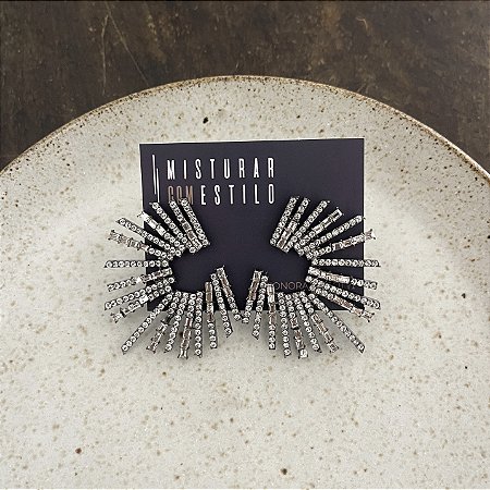 Brinco Festa Brilho Sol - Fumê