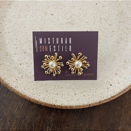 Brinco Sol com Pérola - P