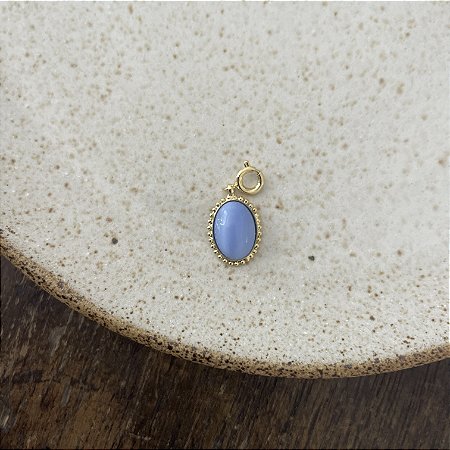 Pingente Pedra Natural Aurora - Mescla Jeans - P