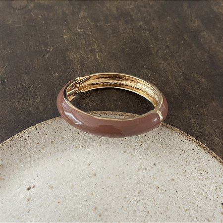 Bracelete Orla Esmaltado - Marrom