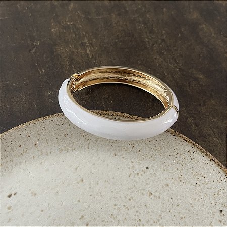 Bracelete Orla Esmaltado - Branco