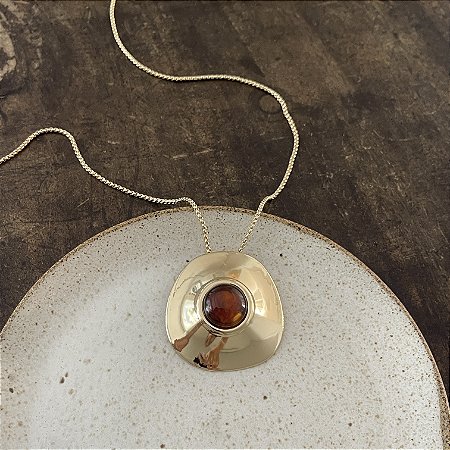 Colar Orla Longo Orgânico - Tartaruga