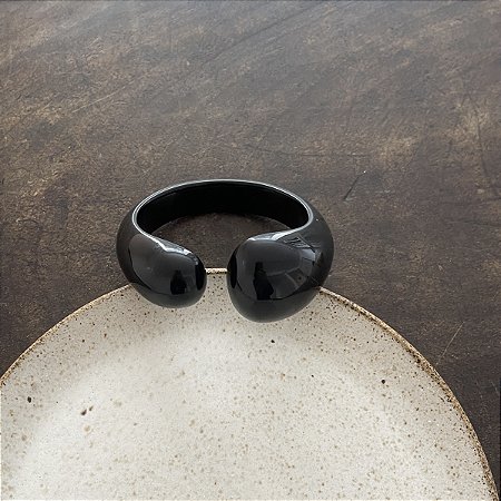 Bracelete De Resina Gota - Preto