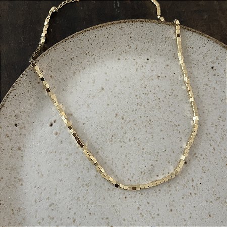 Colar Cubos - Dourado