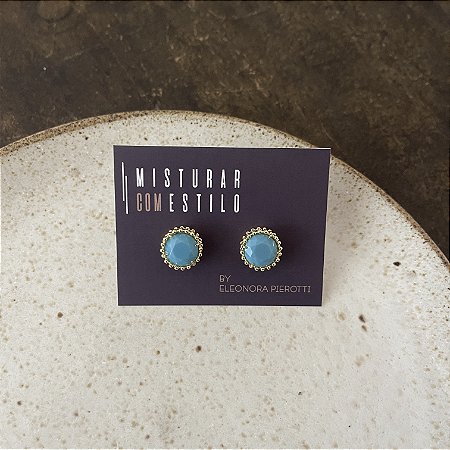 Brinco Orla Redondo Turquesa