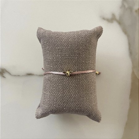 Pulseira de Seda Espírito Santo - Rosa