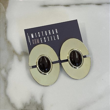 Brinco Orla Duplo Chapa - Café