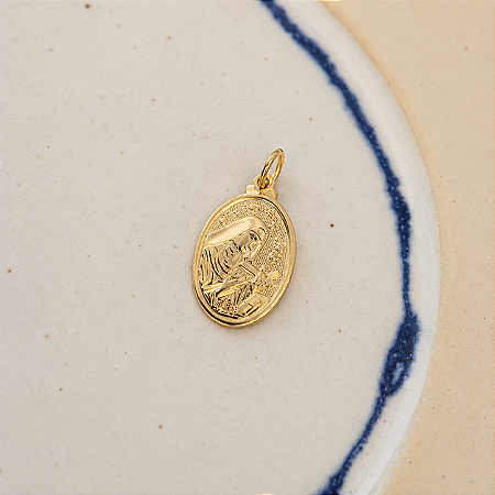Medalha Santa Rita de Cássia - M - Dourado