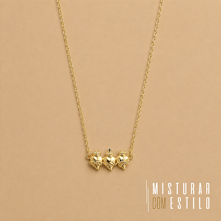 Colar Três Sagrados - Dourado