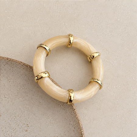 Pulseira Boho - Marfim Mesclado