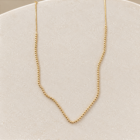 Colar Mini Esferas - Dourado - Afeto