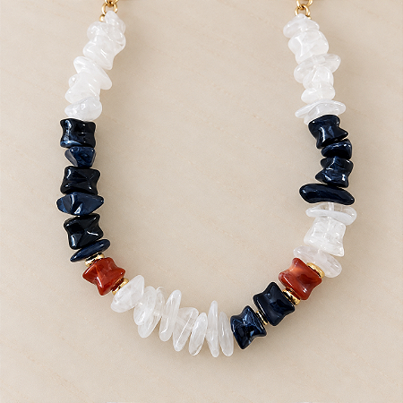 Colar Cascalhos Tricolor - Andes