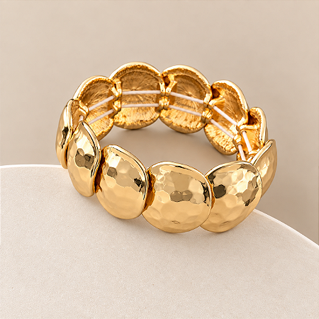 Bracelete Chapa Flexível - Dourado - Orla