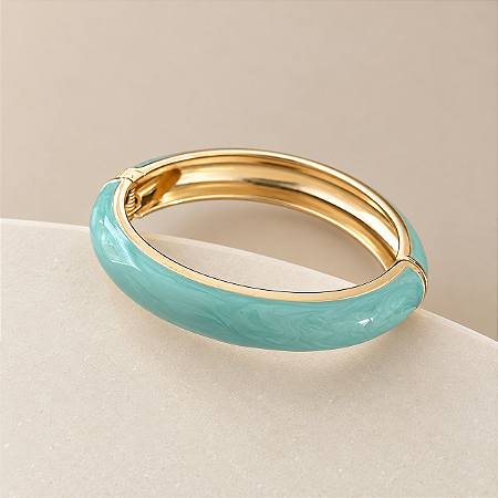 Bracelete Orla Esmaltado - Turquesa Cintilante