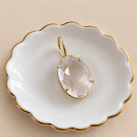 Pingente Cristal Oval - GG