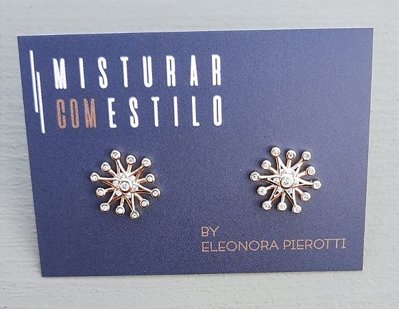 Brinco Estrela com Zircônia