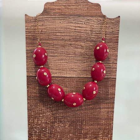 Colar Cristina - Vermelho