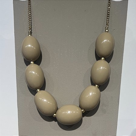 Colar Oval - Nude