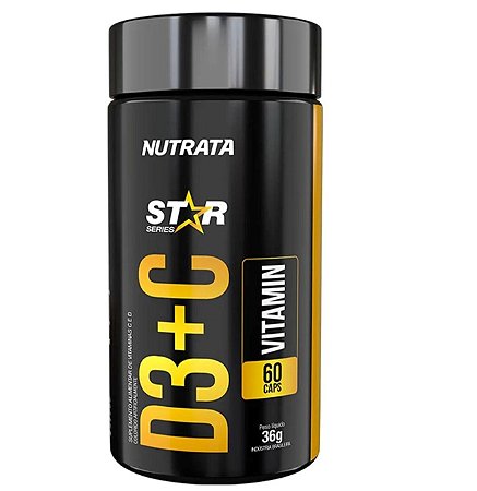 Vitamina D3 + C, Series STAR, Nutrata, 60 Caps.