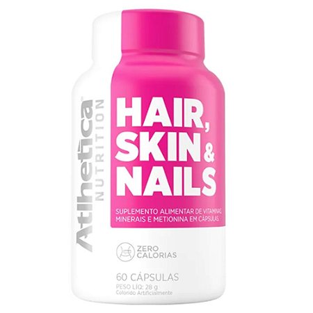 HAIR, SKIN & NAILS, Atlhetica Nutrition, 60 caps, Multivitamínico para cabelo, pele e unhas