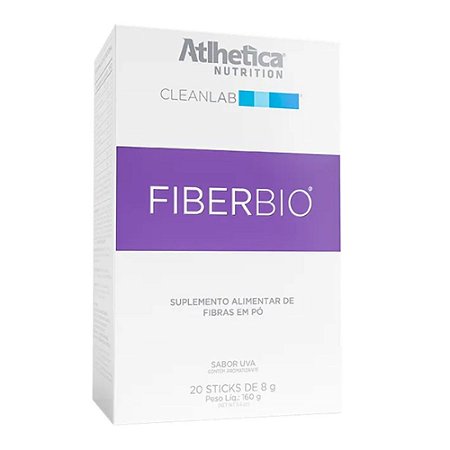 FIBERBIO, fibras reguladoras, Atlhetica Nutrition, 20 sticks de 8g