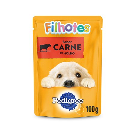 Ração Úmida Pedigree Sachê Carne ao Molho para Cães Filhotes 100 g
