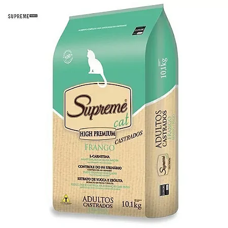 Ração Supreme High Premium Gatos Castrados Frango 10,1kg