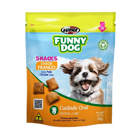 Petisco Funny Dog Sabor Frango 80g para Cães