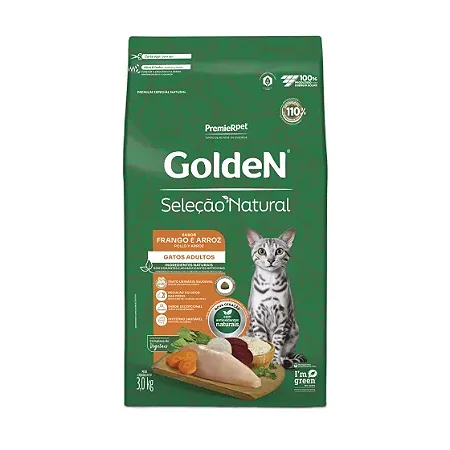 GoldeN Seleção Natural Gatos Adultos Frango 3kg