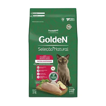 GoldeN Seleção Natural Gatos Castrados 3kg