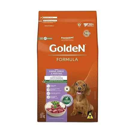 GoldeN Formula Cães Filhotes Mini Bits Carne 3kg