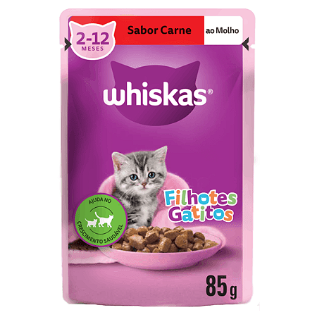 Whiskas Sachê Filhotes Carne 85g