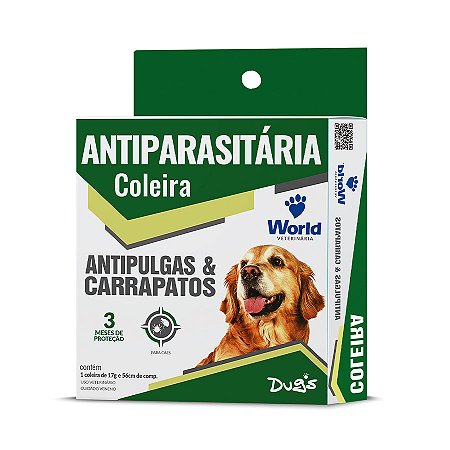 Coleira Dug's Antiparasitária para Cães 17g – 56cm
